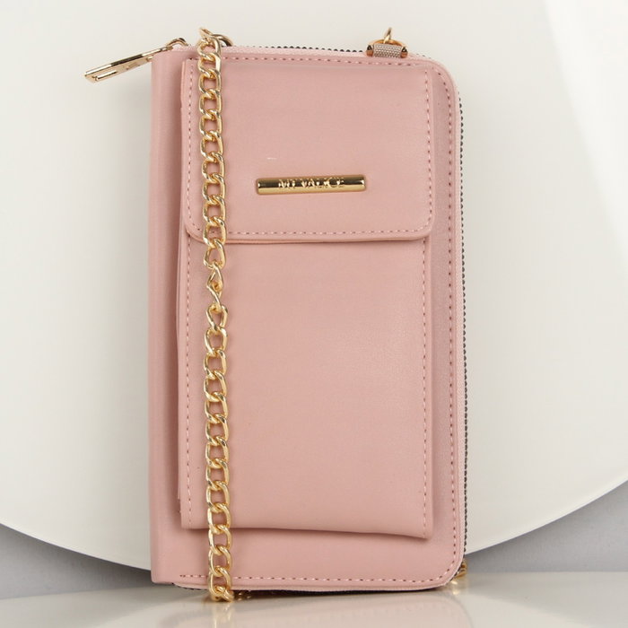 Zoozie Bags Bolsa de Teléfono de Cuero Crossbody Powder